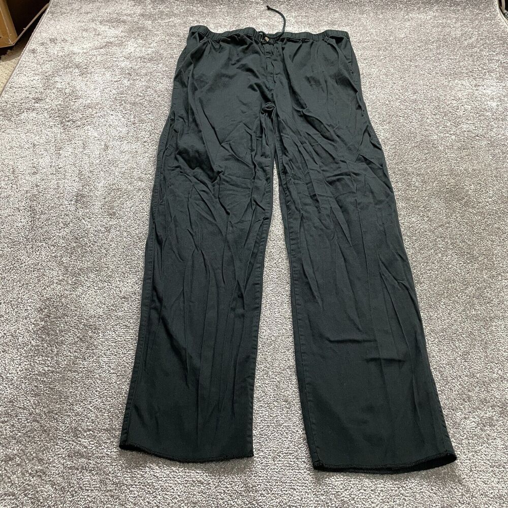 King Size Knockarounds Pants Mens 2XL 38 Tall Black Cotton Straight 42x37
